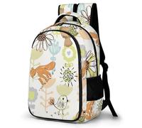 PQERFOSJD Travel Backpack Unisex Daypack Shoulder Bags Fox Owl Bookbag For Boys And Girls