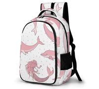 PQERFOSJD Travel Backpack Unisex Daypack Shoulder Bags Narwhals Pattern Bookbag For Boys And Girls