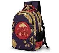 PQERFOSJD Travel Backpack Unisex Daypack Shoulder Bags Welcome To Japan Bookbag For Boys And Girls