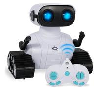 PQETBV Robot Toy Children, Transformers Interactive Gaming Figure with LED Eyes and Music, Remote Control Robot for Kids 3-12 Years