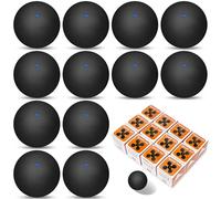 PQHIQ 12 Pcs Squash Balls Single Blue Dot Rubber Squash Ball High Reliability Practical to Use Excellent Performance for Beginners Training Practice Competition
