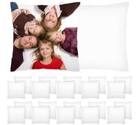 PQHIQ 20 Pcs Throw Pillow Covers 45 x 45 cm - Sublimation Blank with Invisible Zipper - Soft Polyester Twill Cushion Cases, suitable for DIY, Digital Printing & Painting