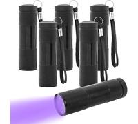 PQHIQ 6 Pack Lighting Ever LE UV Torch, 9 LED 395nm Ultraviolet Flashlight