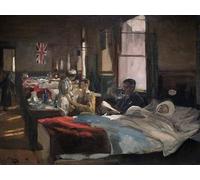 PQKAAU Abstract Painting Poster Art Print Wall Poster il primo ferito al London Hospital di John Lavery for Home Decor60x90cm