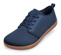 PQKDM Wide Barefoot Shoes Mens Trainers Minimalist Shoes Womens Wide Toe Box Barefoot Running Trainers Zero Drop Trail Running Trainers Unisex Walking Outdoor Navy Blue Size 8