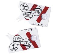 PQLQ Pack of 2 tick cards, tick cards for humans, with magnifying glass, quickly and gently remove ticks from pet or humans