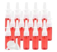 PQPAUTY Pack of 20Pcs 20ml Red Empty Refillable Plastic Nasal Spray Bottles, Direct Spray Container, Nasal Atomizer, Fine Mist Nose Sprayer for Saline or Essential Oils Home & Travel Use