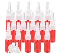 PQPAUTY Pack of 30Pcs 15ml Red Empty Refillable Plastic Nasal Spray Bottles, Direct Spray Container, Nasal Atomizer, Fine Mist Nose Sprayer for Saline or Essential Oils Home & Travel Use
