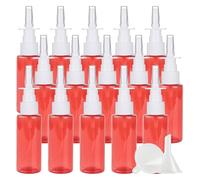 PQPAUTY Pack of 30Pcs 50ml Red Empty Refillable Plastic Nasal Spray Bottles, Direct Spray Container, Nasal Atomizer, Fine Mist Nose Sprayer for Saline or Essential Oils Home & Travel Use