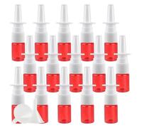 PQPAUTY Pack of 30Pcs 5ml Red Empty Refillable Plastic Nasal Spray Bottles, Direct Spray Container, Nasal Atomizer, Fine Mist Nose Sprayer for Saline or Essential Oils Home & Travel Use