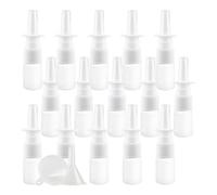 PQPAUTY Pack of 50Pcs 5ml White Empty Refillable Plastic Nasal Spray Bottles, Direct Spray Container, Nasal Atomizer, Fine Mist Nose Sprayer for Saline or Essential Oils Home & Travel Use