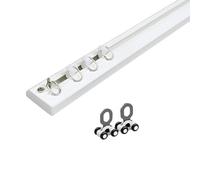 PQPQLI Ultra-thin Ceiling Curtain Track, Hidden Curtain Rails, Room Divider Curtain Rods, Comes With Track,Rollers,Installation Hardware, For Bedroom, Living Room,Kitchen(White,1.6m/5.2ft/2 * 80CM)