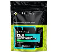 PQQ 20mg | High Strength 99% Pure Pyrroloquinoline Quinone | 4-Month Supply | 120 Vegan Capsules | UK-Made Supplement | Energy, Brain, Cell Health, Mitochondria & Anti-Ageing Support | Fitimins