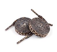 Pqrsde 2 Pairs Leopard Print Laces Shoe Laces for Trainers Shoelaces Trainers Animal Pattern Laces Shoelaces Leopard Print for Sneakers Canvas Shoes Boots Running Footwear and Daily Fashion Styling