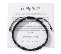 Pqrsde Morse Code Bracelet To My Son Bracelet Gifts for Son Bracelet from Mum for Son Birthday Graduation School Season Festival Gifting