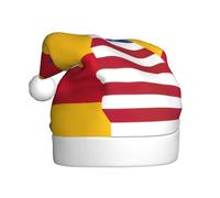 PQruop American Spain Flag Print Funny Adult Christmas Hat,Novelty Hats,Christmas Elf Hat,Suitable For New Year Party Headdress