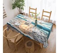 PQruop Beach Sunset Ocean Waves Print Elegant Rectangular Tablecloth,Perfect For Dining,Picnic,Fireplace,And Party Tables