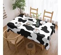 PQruop Black And White Cow Print Print Elegant Rectangular Tablecloth,Perfect For Dining,Picnic,Fireplace,And Party Tables