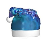 PQruop Colorful Orchids Flower Print Funny Adult Christmas Hat,Novelty Hats,Christmas Elf Hat,Suitable For New Year Party Headdress