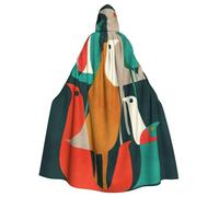 PQruop Flock Of Birds Print Adult Halloween Hooded Cloak,Decorative Cape For Parties,Cosplay,And Festivals