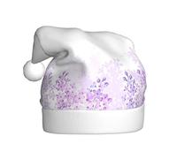 PQruop Framing Lilac Flowers In Blossom Print Funny Adult Christmas Hat,Novelty Hats,Christmas Elf Hat,Suitable For New Year Party Headdress