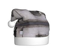 PQruop Girl With Balloons Print Funny Adult Christmas Hat,Novelty Hats,Christmas Elf Hat,Suitable For New Year Party Headdress