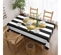 PQruop Gold Heart Stripe Print Elegant Rectangular Tablecloth,Perfect For Dining,Picnic,Fireplace,And Party Tables