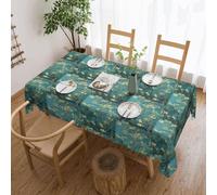 PQruop Painting Almond Blossoms Print Elegant Rectangular Tablecloth,Perfect For Dining,Picnic,Fireplace,And Party Tables