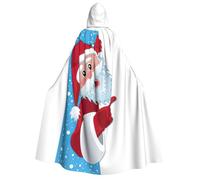 PQruop Santa Claus4 Print Halloween Hooded Cape,Witch Cape,Suitable For Masquerade,Christmas Party,Cosplay Costume