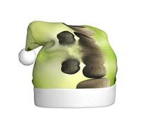 PQruop Zen Stone Spa Print Funny Adult Christmas Hat,Novelty Hats,Christmas Elf Hat,Suitable For New Year Party Headdress