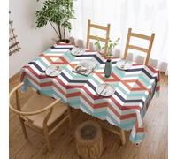 PQruop Zig Zag Lines Print Elegant Rectangular Tablecloth,Perfect For Dining,Picnic,Fireplace,And Party Tables