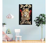 PQSDSLCX Dad He And The Legend of Man King Poster Poster Decorative Painting Canvas Wall Posters And Art Picture Print Modern Family Bedroom Decor Posters 20x30inch(50x75cm)
