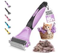 PQTETRA Cat Brush for Gentle and Precise Hair Removal, Suitable as a Cat Brush Long Hair & Cat Brush Short Hair Against Tangles, Comfortable Massaging Undercoat Brush, Cat Dog Brush