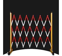 PQVMZQEMQ Mobile Traffic Barrier - Expandable Metal Barricade with Casters, Retractable Safety Gate, Flexible Driveway Security Fence, Red, 1.2x - Ideal for Industrial Use and Event Management