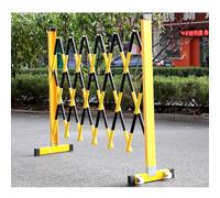 PQVMZQEMQ Outdoor Safety Expandable Barricade - 3.9/4.9 Ft High Retractable Crowd Control Barrier, Flexible Security Fence for Traffic Management & Driveway Protection, Black H150cm x L300cm