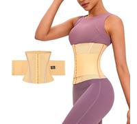 PQWEUU Waist Cinchers Womens Waist Trainer Corset Breathable Shapewear Back Support Girdle Postpartum Belly Band Body Shaper Sport Belt (Beige, XL(72-80KG))