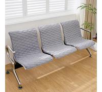 PQXQZ 3pcs Waiting Room Chairs Cushion Removable Seat Protector Anti Slip Particles on the Back Washable Chair Slipcover(Gray,50x85cm)