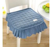 PQXQZ Dining Chair Covers Removable Washable Slipcover Corduroy Chairs Protector Kitchen Chair Cover for Dining Room Home Holiday Party Decor(Blue)
