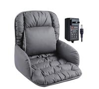 PQXQZ Heated Armchair Cushion 3 Levels Temperature Control Office Chair Seat Cushion Waterproof Heated Cover with Lumbar Support Heated Seat Pad(Gray)