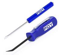 PQY Pocket Magnetic Screwdriver Slotted Head With Magnet Top + Mini Pry Bar Set Blue
