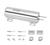 PQY Radiator Coolant Overflow Puke Tank Polished Stainless Steel (3"×9")