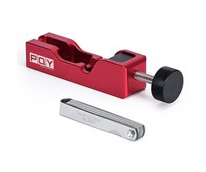 PQY Universal Spark Plug Gap Tool with Feeler Gauge for Most 10mm 12mm 14mm 16mm Spark Plugs Red