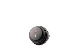 PQYSMVVG 5Pcs 2/3Pin 25mm 6A/10A 250V Round Rocker Dot Boat LED Light Waterproof Rocker Switch Car Auto Boat Marine Power Button Switch(2Pin Black)