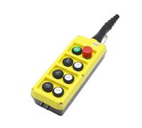 PLB08-E 8-button crane handle hanging waterproof button box double row button switch with emergency stop