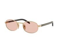 Prada PR B53S 5AK50V Woman Sunglasses Steel Gold Pink Round Normal