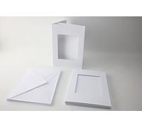 Pr Craft Pkt.10 A5 3 Fold Aperture Cards & Envelopes - White