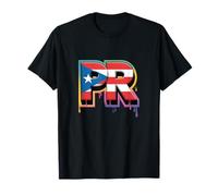PR Graffiti Puerto Rico Flag Spray Paint Street Art Fun Cool T-Shirt