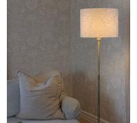 PR Home Amy floor lamp, beige/gold, height 150 cm, textile, E27