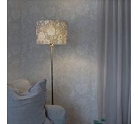 PR Home Amy floor lamp, Dahlia green/gold, height 150 cm, textile, E27