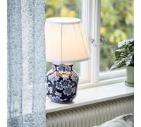 PR Home Fanny table lamp, blue/white, ceramic, 47 cm, E27